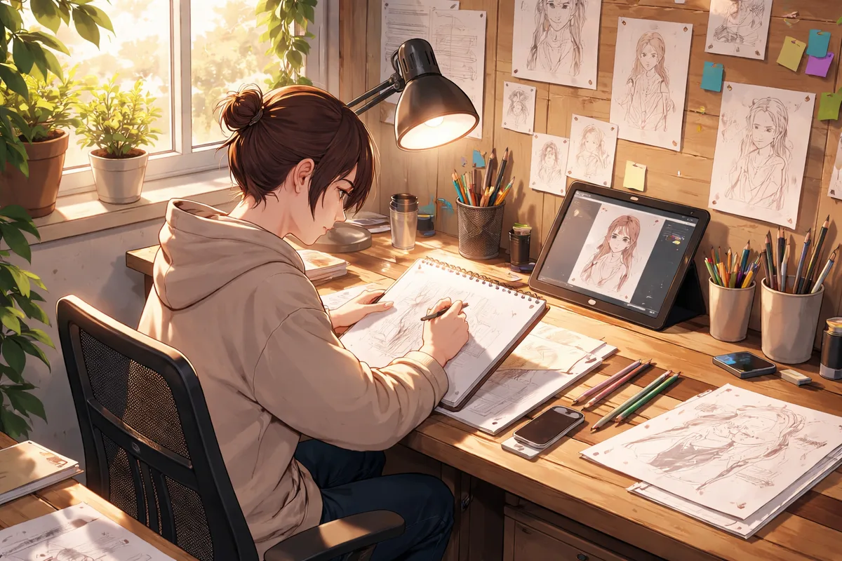 一日中、イラストの練習してたな。