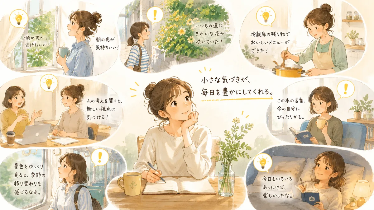 日々の生活に発見を加えるのもいいだろう。
