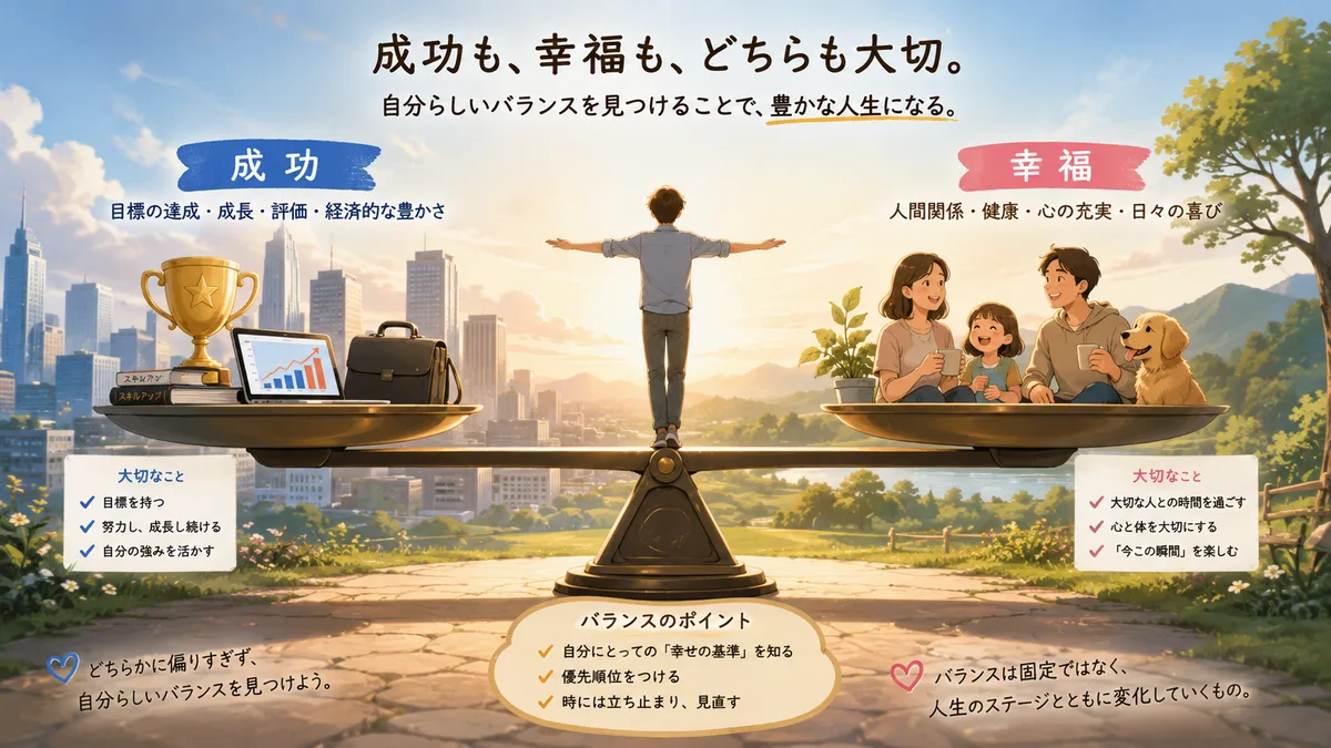 人生の成果と幸福感は必ずしも一致しない。
